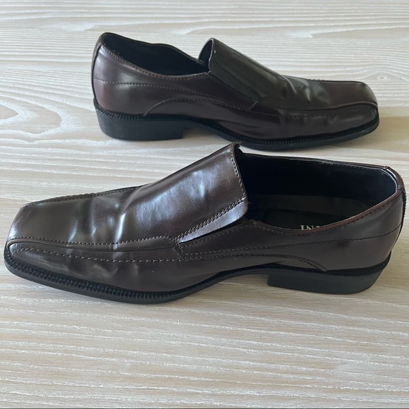 Alfani Dress Loafer Shoes Chocolate Brown Leather 13 - Picture 4 of 11